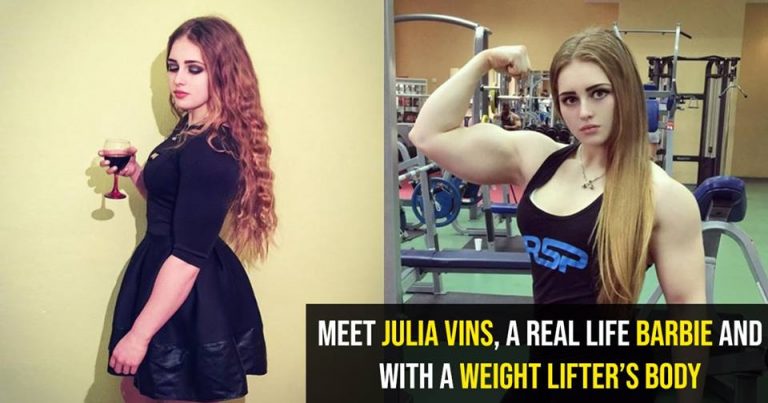 Meet Julia Vins, A Real Life Barbie With A Weight Lifter’s Body