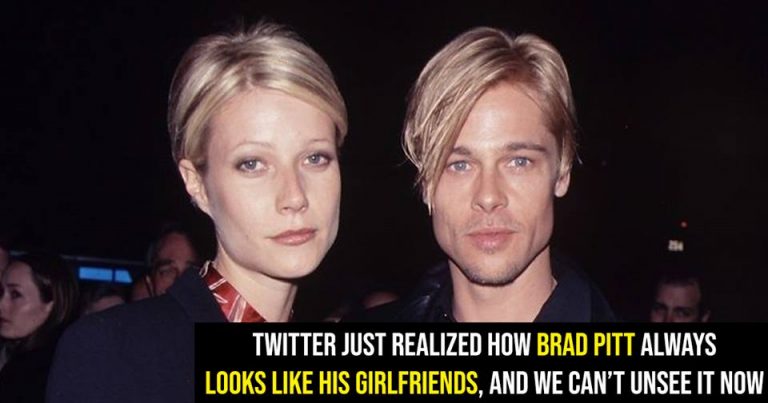 Twitter Just Realized How Brad Pitt Always Looks Like His Girlfriends, And We Can’t Unsee It Now
