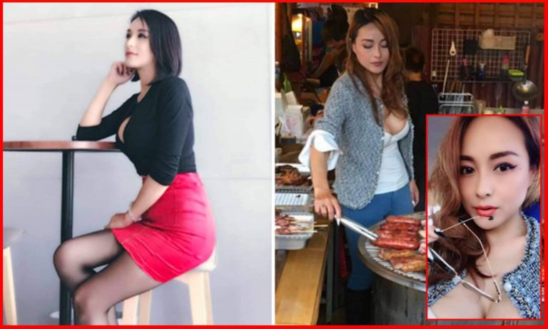 Beautiful Taiwanese Woman Selling BBQ Goes Viral