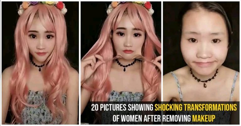 20 Pictures Of Women Before And After Makeup That will Shock You.